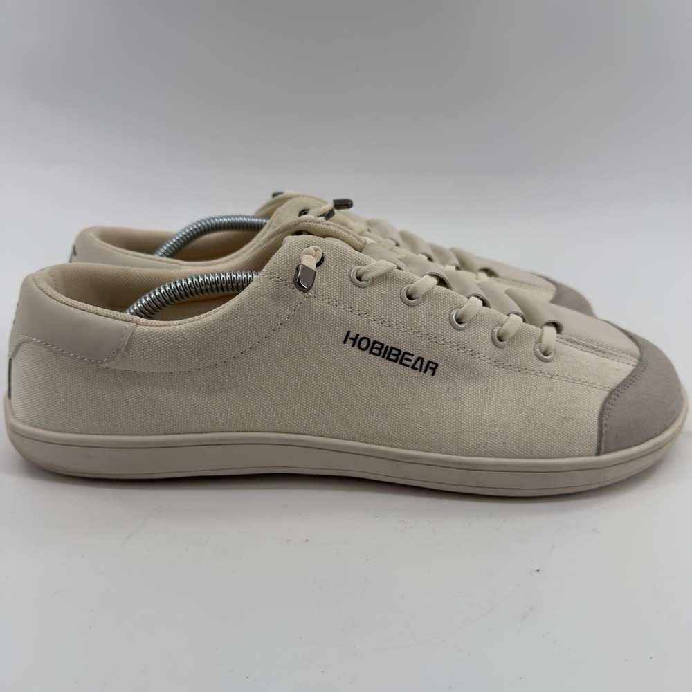 Hobibear Barefoot Shoes Mens 12 Cream Grey Minimalist Wide Toe Box